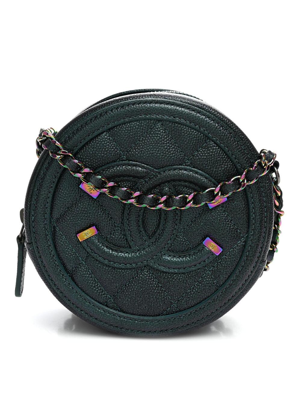 Chanel Iridescent Caviar Quilted Round #320320C18B